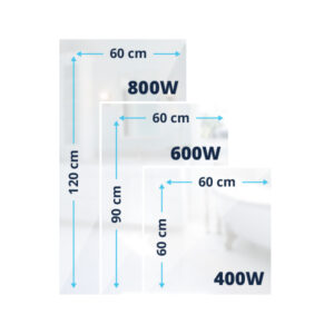 Tükör infrapanel méretek